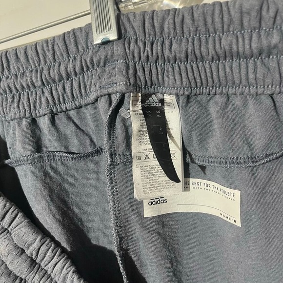 Adidas Climalite Mens 2XL Gray Mesh Jogger Sweatpants Ankle Zip Athletic Pants - Picture 4 of 8
